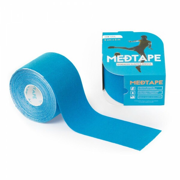 Bandagem Elastica Tipo Kinesio Azul 5Mx5cm 